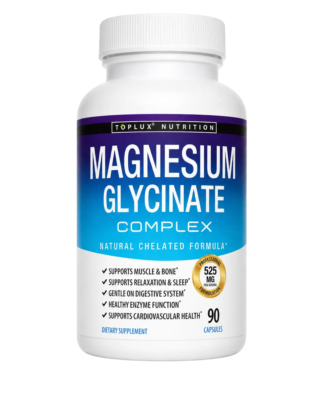 Toplux Nutrition Magnesium Glycinate Complex 525 mg