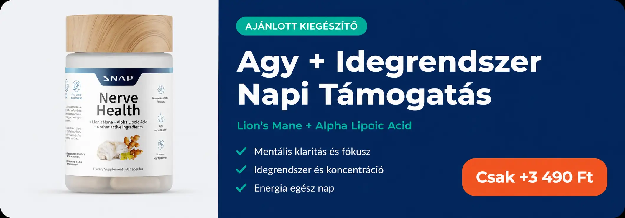 SNAP Nerve Health — Agy + Idegrendszer Napi Támogatás